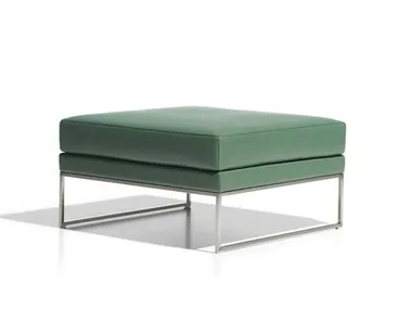 DS-160 - Upholstered square leather pouf