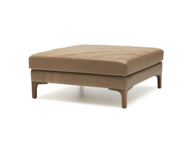 DS-48 - Upholstered square leather pouf