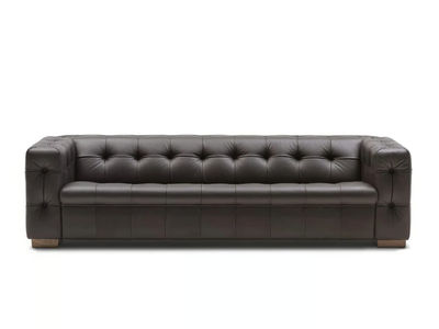 RH-306 - Tufted 4 seater leather sofa