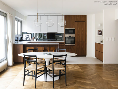 POINT DE HONGRIE LATTE - Solid wood parquet _ Décoplus Parquets