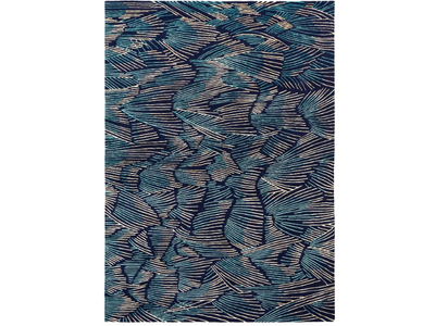 PLUMES - Hand knotted rug in tibetan wool and chinese silk _ Deirdre Dyson