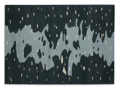 SUN SHAFT - Hand knotted rug in wool and silk _ Deirdre Dyson