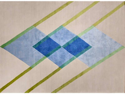 TENSION - Hand knotted rug in wool and silk _ Deirdre Dyson