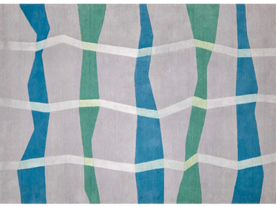 TRACKS - Hand knotted rug in wool and silk _ Deirdre Dyson