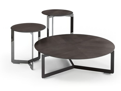 MALIBÙ - Round multi-layer wood coffee table _ Dema