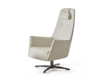 VALENTINA - Swivel armchair with armrests with 4-spoke base _ Dema
