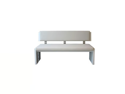 AMELIE - Oak and eco-leather bench _ Deodara