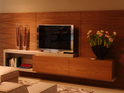 MOVE - Walnut TV wall system _ Deodara