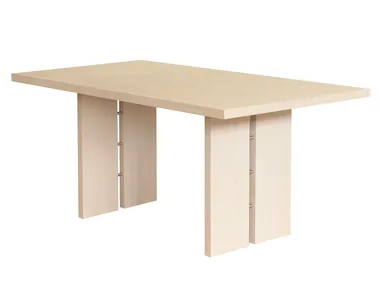 PARIGI - Rectangular composite wood table _ Deodara