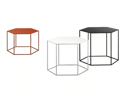 HEXAGON - Hexagonal steel coffee table _ Desalto