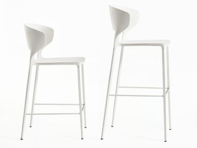 KOKI - High polyurethane stool with footrest _ Desalto