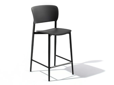 PLY - High polypropylene stool with back _ Desalto