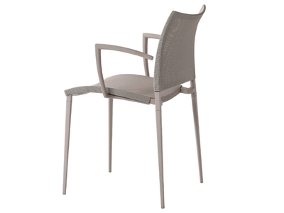 SAND AIR - Stackable polyester fibre chair with armrests _ Desalto