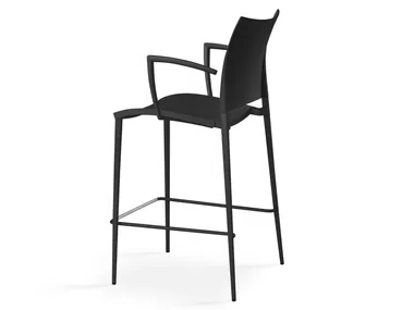 SAND - High polypropylene stool with armrests _ Desalto