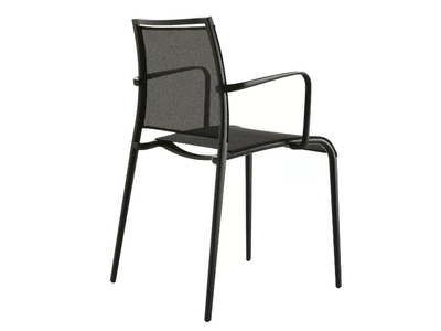 SAND LIGHT - Stackable synthetic fibre garden chair with armrests _ Desalto