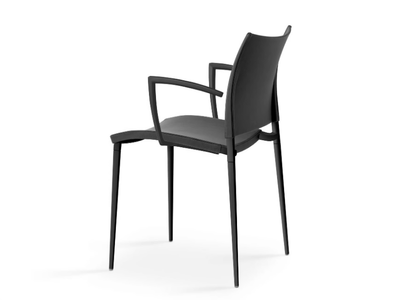 SAND - Stackable polypropylene chair with armrests _ Desalto