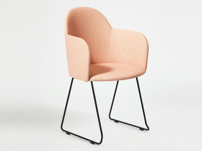 POTATO - Sled base fabric chair with armrests _ DesignByThem