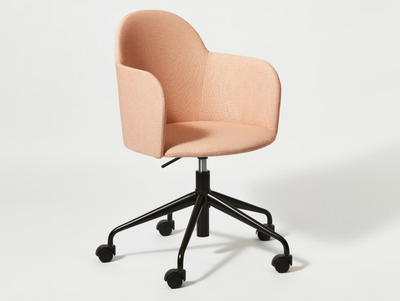 POTATO - Swivel fabric chair with castors with 5-spoke base _ DesignByThem