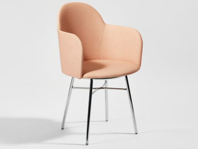 POTATO - Upholstered fabric chair with armrests _ DesignByThem