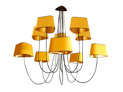 NUAGE 10 GRAND - LED fabric chandelier _ DESIGNHEURE
