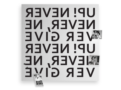 NEVER GIVE UP - Magnetic dry erase board _ designobject.it