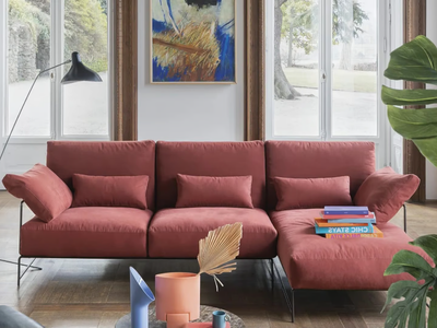 RITO - Fabric sofa with removable cover with chaise longue _ Désirée divani