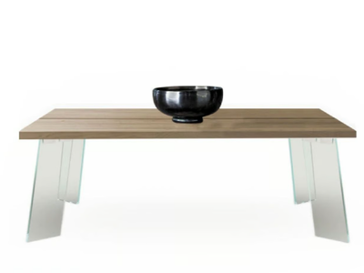 DOUBLE - Rectangular oak coffee table _ Devina Nais