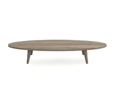 SURF - Oval low solid wood coffee table _ Devina Nais