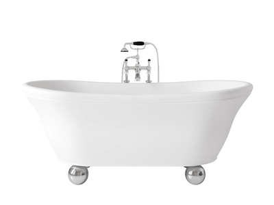 AURORA BIJOUX WHITE - Freestanding White Tec Plus bathtub _ Devon&Devon