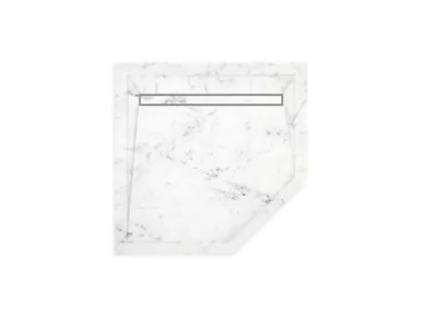 ELEGANCE - Carrara marble shower tray _ Devon&Devon
