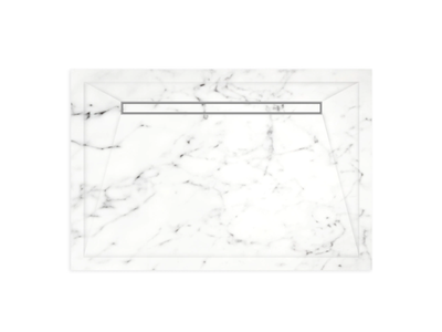 ELEGANCE - Rectangular Carrara marble shower tray _ Devon&Devon