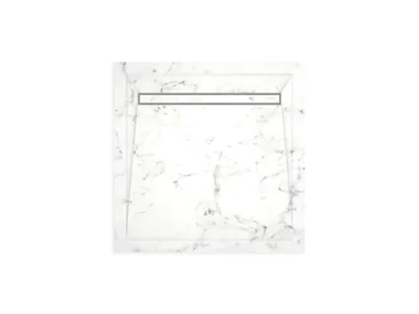 ELEGANCE - Square Carrara marble shower tray _ Devon&Devon