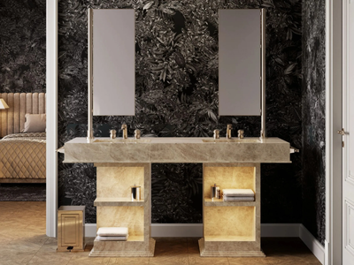 MY LOVE WATER VANITY MEDIUM - Double vanity unit with integrated washbasin _ Devon&Devon