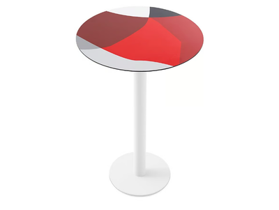 ABSTRAKT MONA - Round laminate high table _ Diabla