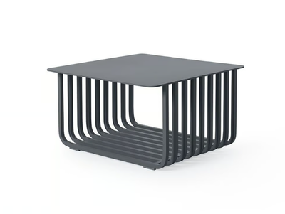 GRILL - Square thermo lacquered aluminium coffee table _ Diabla