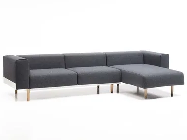 BREAD - 3 seater sectional fabric sofa with chaise longue _ Diemme