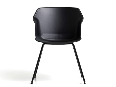 CLOP - Tanned leather chair with armrests _ Diemme