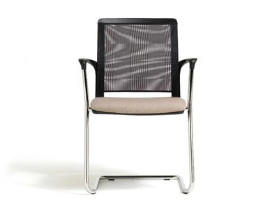 HOST - Stackable cantilever chair with armrests _ Diemme