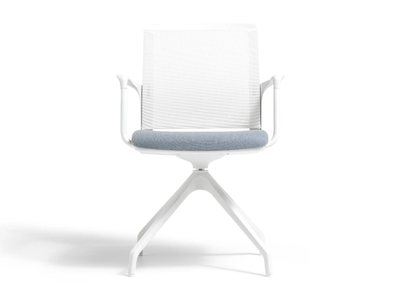 HOST - Swivel trestle-based chair with armrests _ Diemme