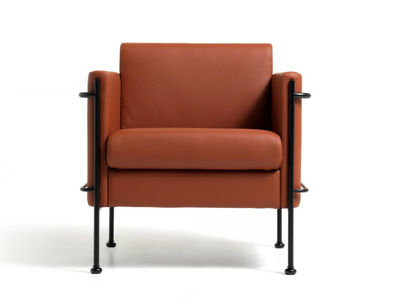 JAZZ - Leather armchair with armrests _ Diemme