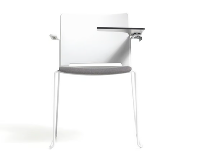 SLIM - Sled base polypropylene training chair with writing tablet _ Diemme