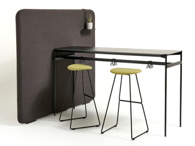 SNAKE - Rectangular office desk with sound absorbing screens _ Diemme