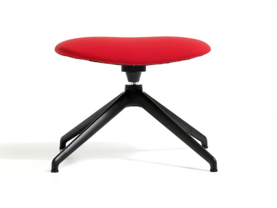 VELVET - With 4-spoke base upholstered fabric footstool _ Diemme