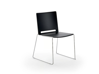 LAFILÒ PLASTIC - Stackable sled base polypropylene chair _ Diemmebi