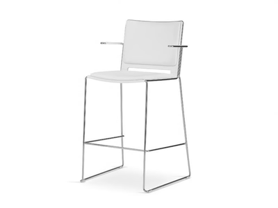 LAFILÒ SOFT - High stool with armrests with back _ Diemmebi