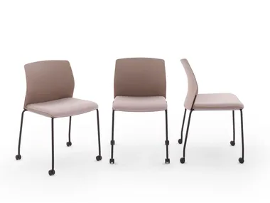 LIBRA EASY SOFT - Plastic chair with castors _ Diemmebi