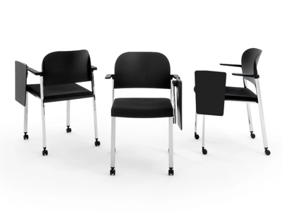 MAKEUP EASY SOFT - Polypropylene training chair with writing tablet _ Diemmebi