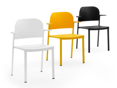 MAKEUP PLASTIC - Polypropylene chair with armrests _ Diemmebi