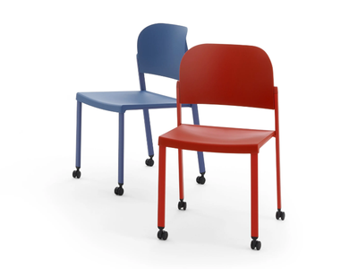 MAKEUP PLASTIC - Polypropylene chair with castors _ Diemmebi
