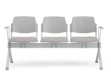 VOLÉE EASY SOFT - Freestanding beam seating with armrests _ Diemmebi